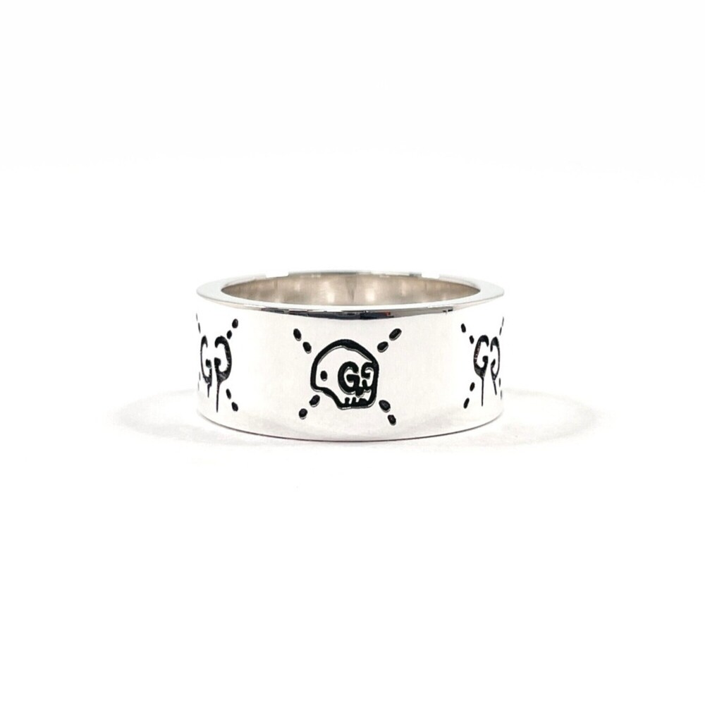GUCCI Ghost Ring, Sterling Silver 925, Size 17.5cm, Men's